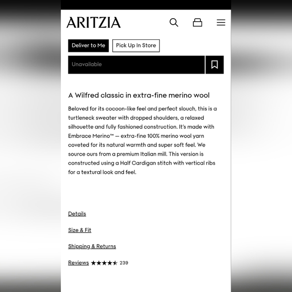 Aritzia Wilfred Montpellier Wool Turtleneck Sweater Mustard Yellow Size Small - Picture 14 of 16